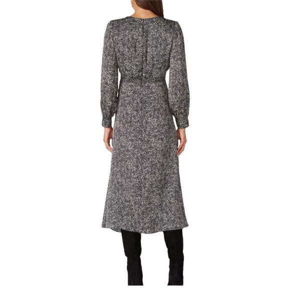 Pinko Black and White Print Midi Dress Size 4 - Picture 5 of 13